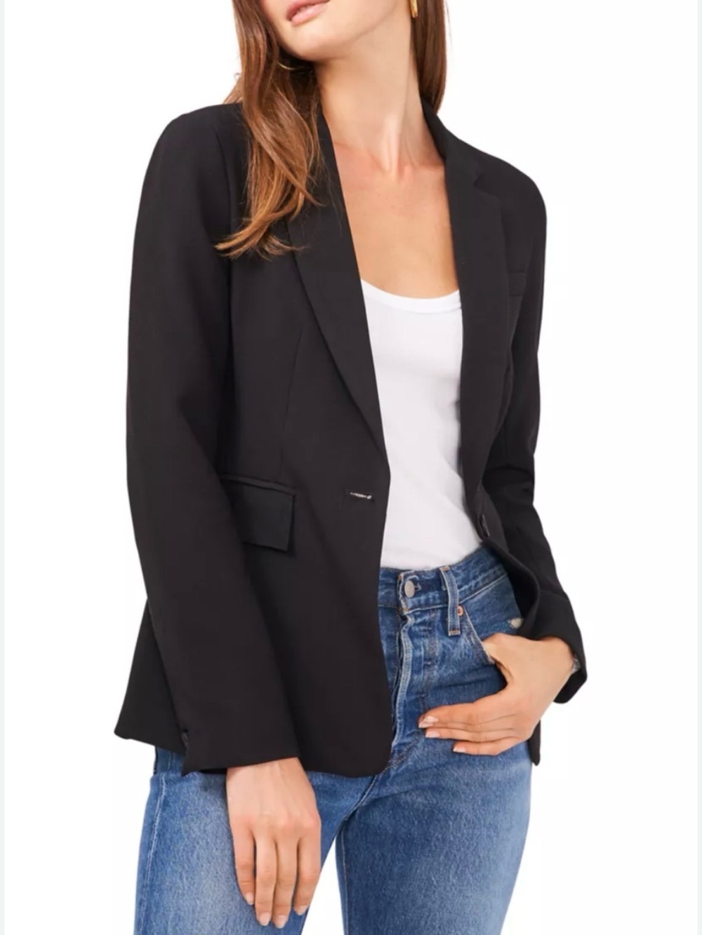 1. State Black Single-Button Tailored Blazer size 0